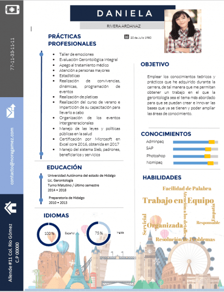Curriculum Personalizado - Modelo Monet