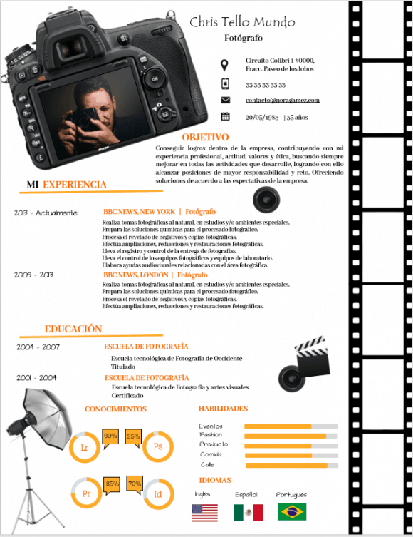 Curriculum Personalizado - Modelo Martorell