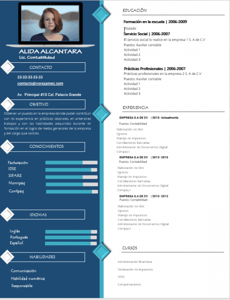 Curriculum Personalizado - Modelo Claudel