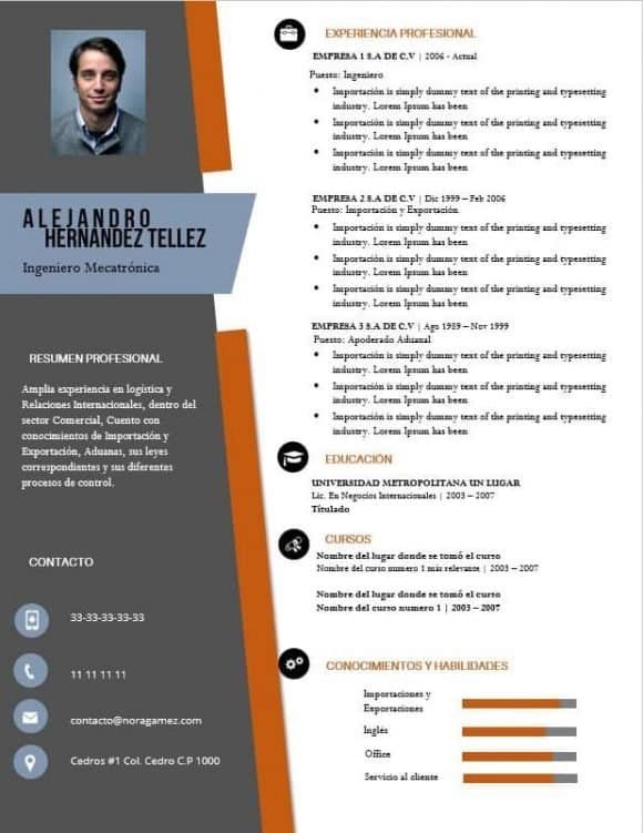 Curriculum Personalizado - Modelo Benvenuto