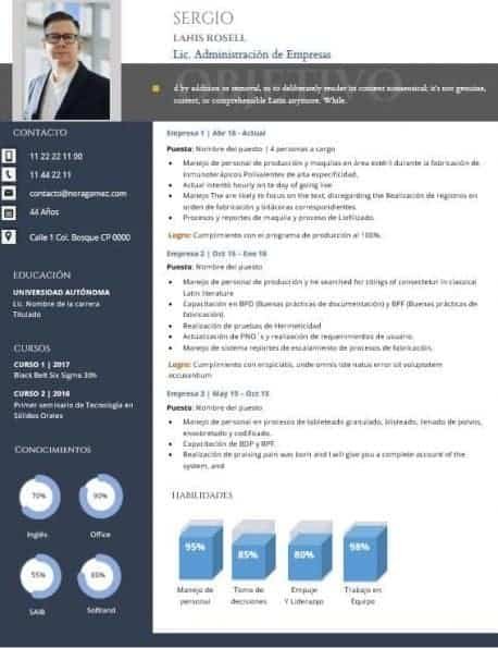 Curriculum Personalizado - Modelo Millet