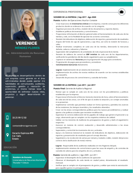 Curriculum Personalizado - Modelo Bosco